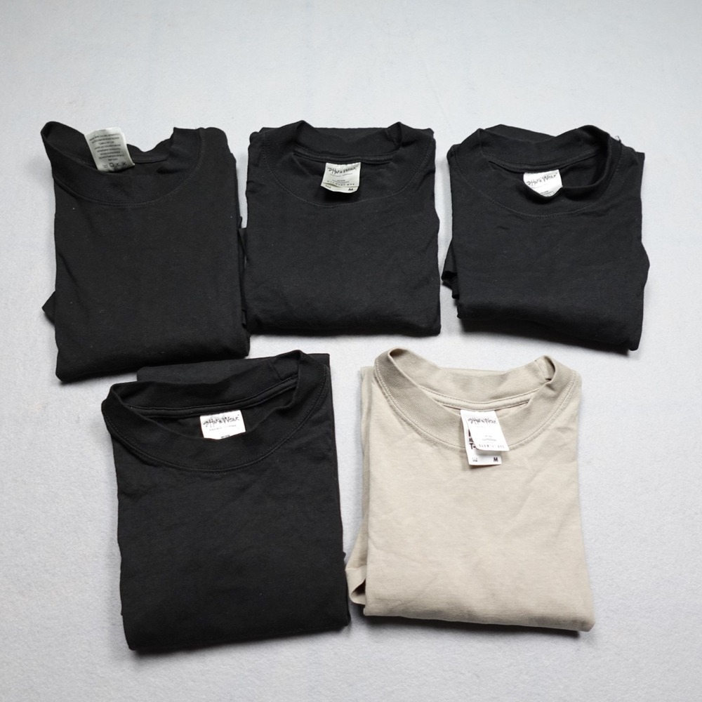 Shaka Wear T-Shirt Men M Black Cream Heavyweight Super Max Heavy Lot of 5